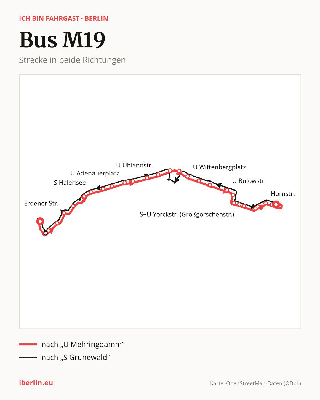 Bus M19 in Berlin