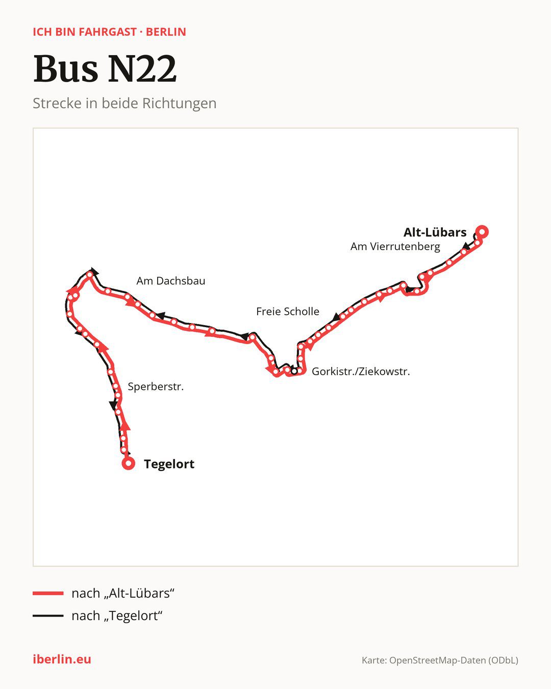 Nachtbus N22 in Berlin