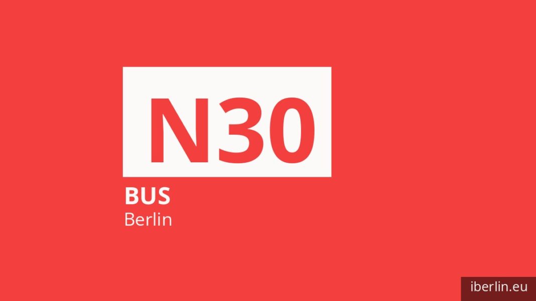 Nachtbus N30 in Berlin