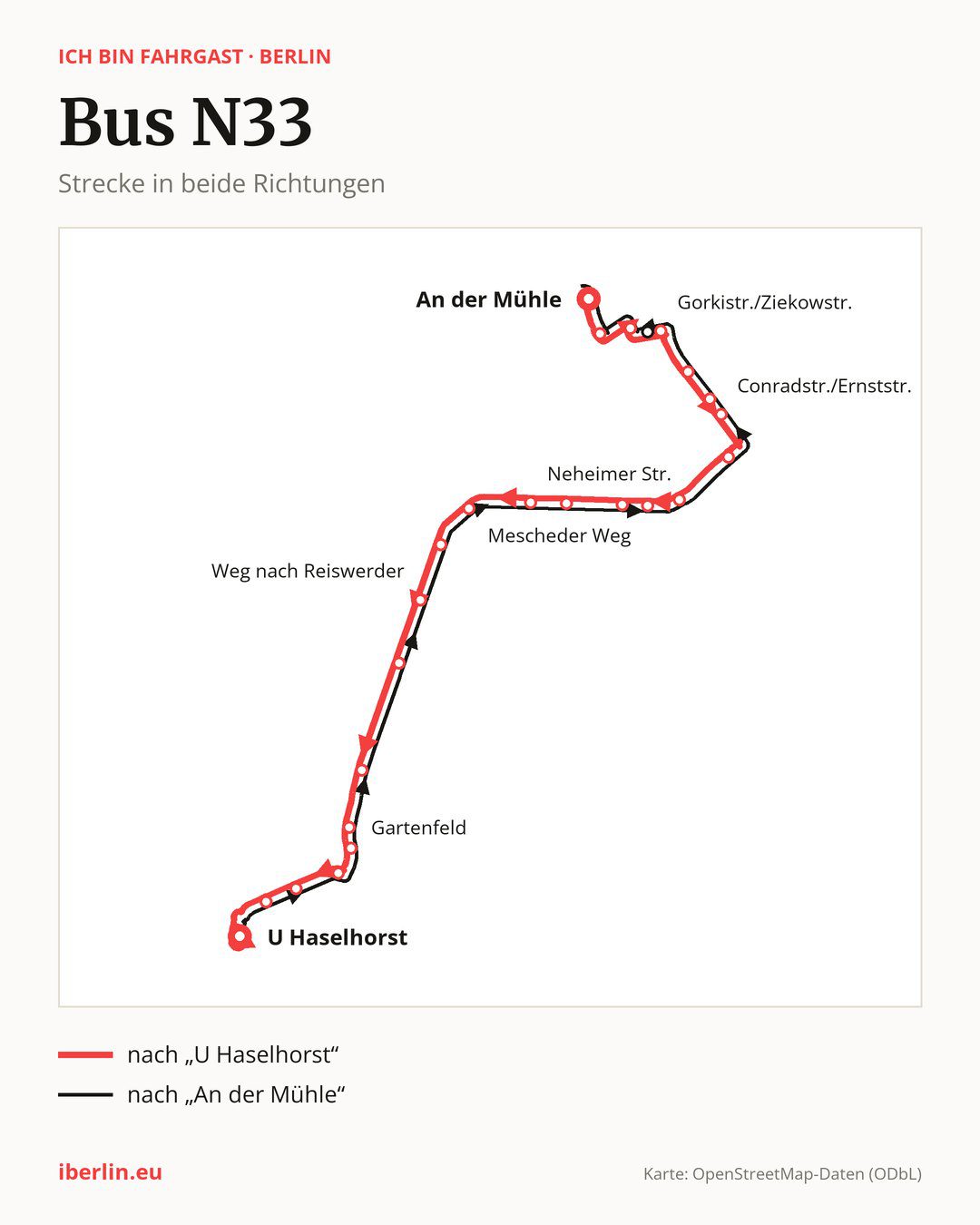 Nachtbus N33 in Berlin