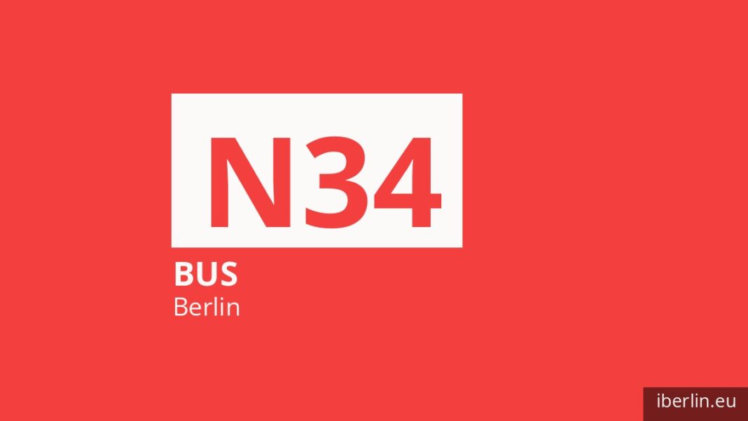 Nachtbus N34 in Berlin