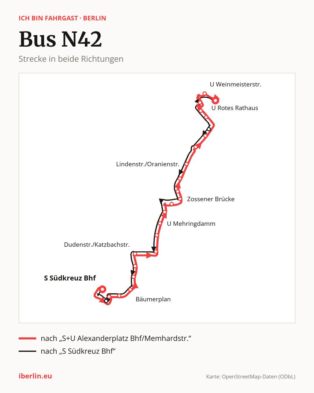 Nachtbus N42 in Berlin