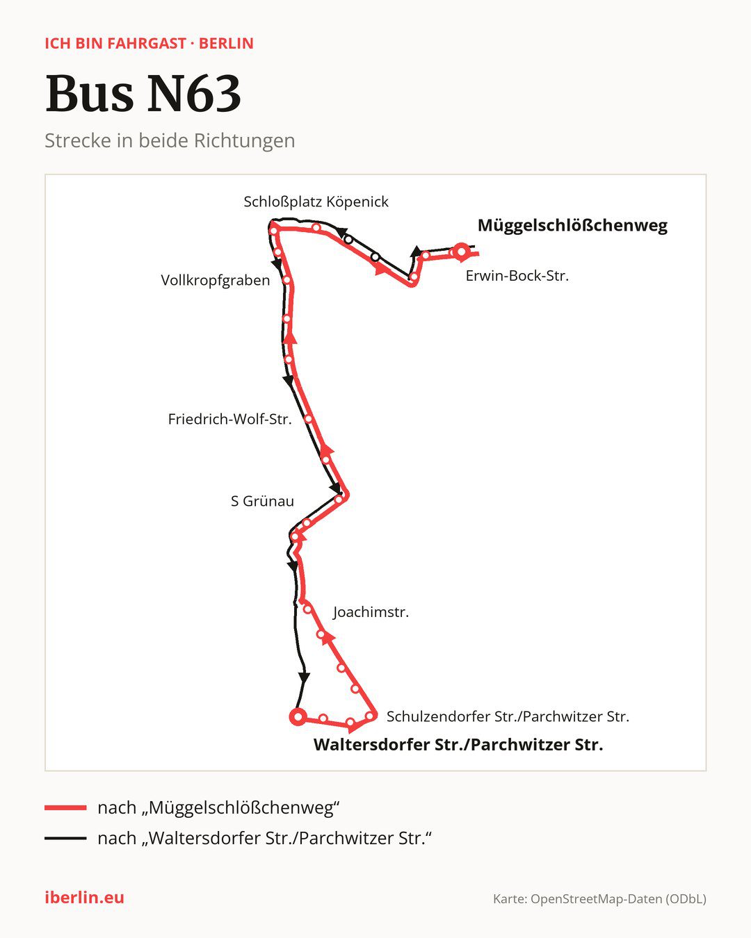 Nachtbus N63 in Berlin
