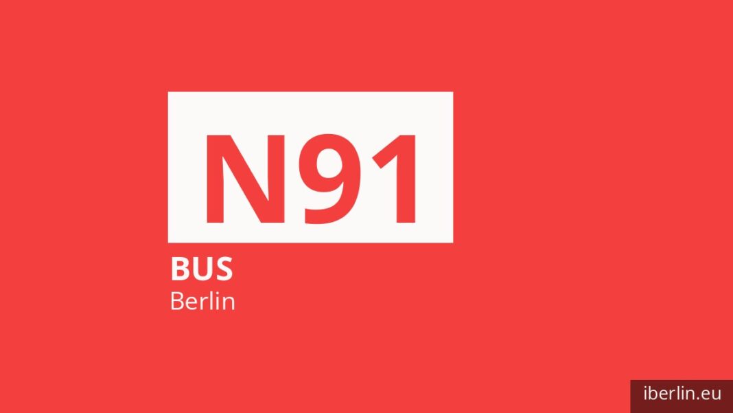Nachtbus N91 in Berlin