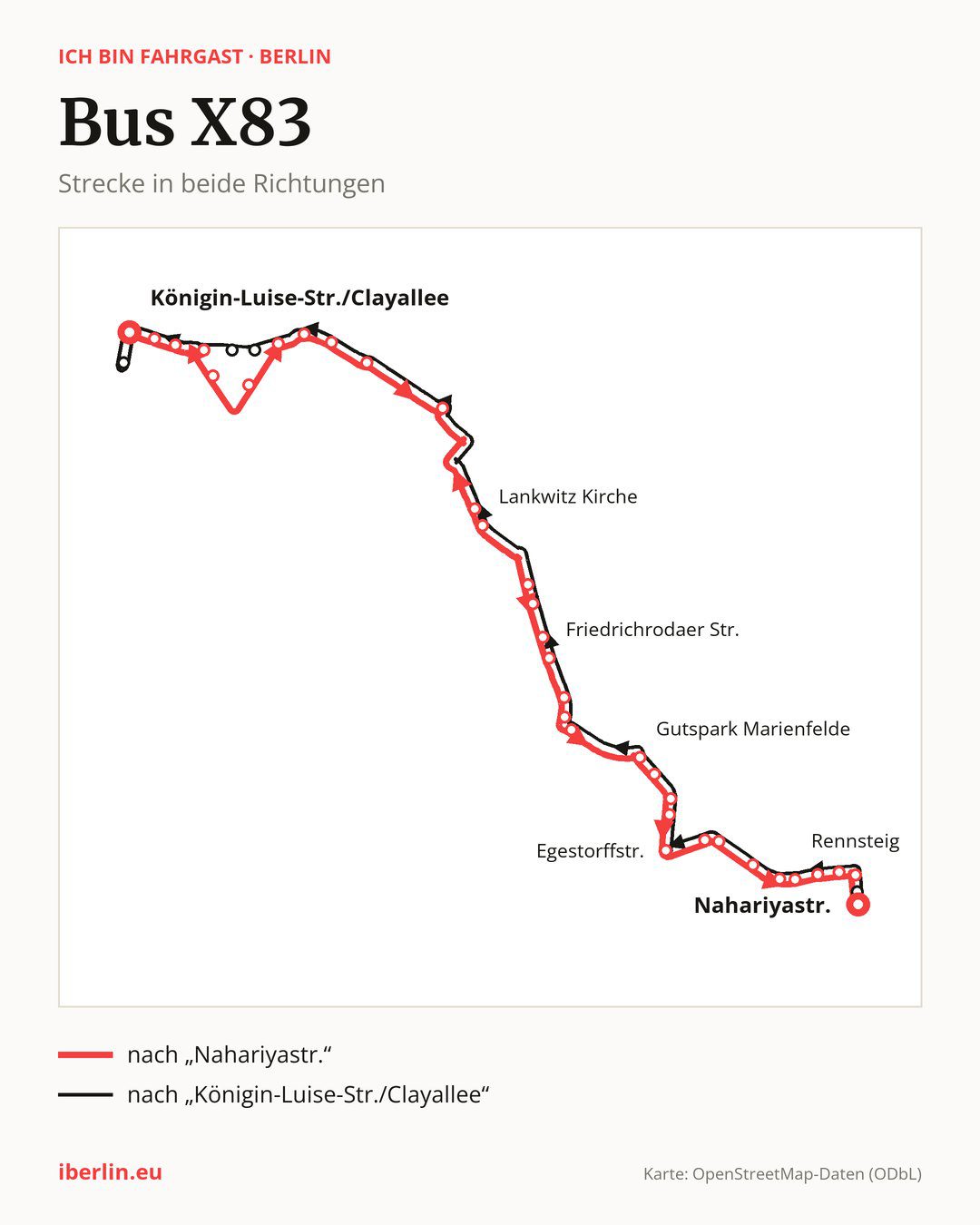 Bus X83 in Berlin